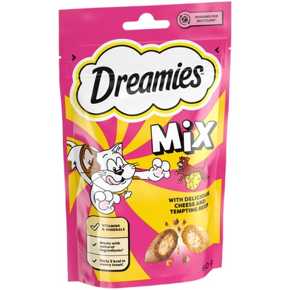 Mix Cat Treats With Cheese & Beef - brand image